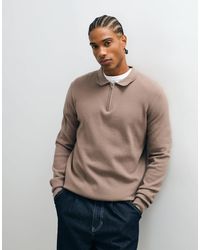 Threadbare - Strick-polo mit 1/4-reißverschluss - Lyst
