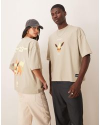 ASOS - Pokémon - t-shirt unisexe coupe carrée oversize avec imprimé pyroli - délavé - Lyst