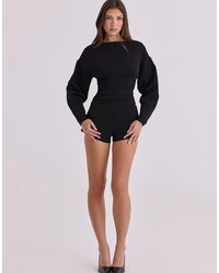 House Of Cb - Elisetta Crepe Contour Playsuit - Lyst