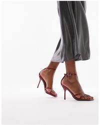 TOPSHOP - Faith Strappy Two Part Heeled Sandal - Lyst