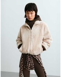 Oysho - Tie-dye Faux-shearling Jacket - Lyst