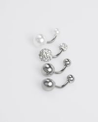 Lovisa - – 4er-pack bauchnabel-piercings aus chirurgenstahl - Lyst