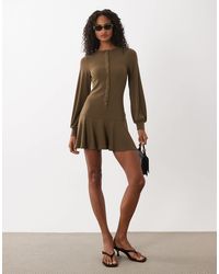 ASOS - Drop Waist Button Through Mini - Lyst