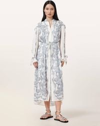 AllSaints - – delphine – hemdblusenkleid - Lyst