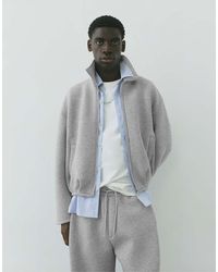 Pull&Bear - Neoprene-effect Zip-up Jacket - Lyst
