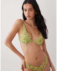 New Look - Fruit Print Monowire Bikini Top - Lyst