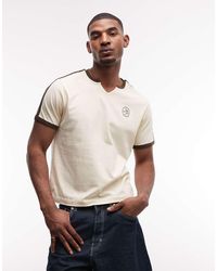 ASOS - Boxy Oversized T-shirt With Chest Graphic And Piping Detail - Lyst