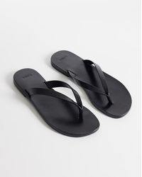 Mango - 100% Leather Flip Flops - Lyst