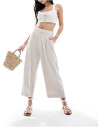 ASOS - Dad Culotte With Linen - Lyst