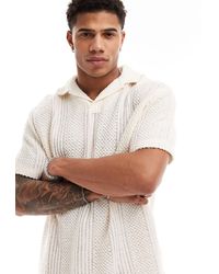 ASOS - Relaxed Textured Polo With Revere Neck - Lyst