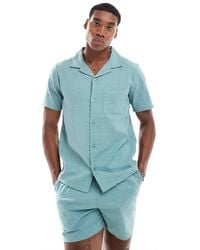New Look - Seersucker Shirt Co-ord - Lyst