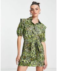 TOPSHOP - Mini Shirt Dress - Lyst