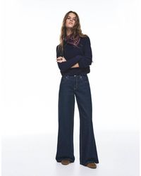 Pull&Bear - Petite - jean ample à taille basse - foncé - Lyst