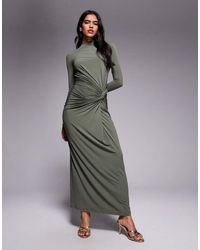 DASKA - Exclusive High Neck Maxi Dress - Lyst