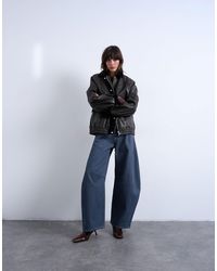 TOPSHOP - Horseshoe High Rise Barrel Jeans - Lyst