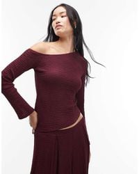 ASOS - Mix & Match Textu Asymmetric Long Sleeve Top - Lyst