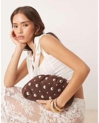 ASOS - Handtas Van Imitatiesuède Met Studs - Lyst