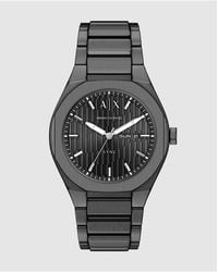 ARMANI EXCHANGE - Sync Three-Hand Day-Date Gunmetal Stainless Steel Watch, Ax4300 - Lyst