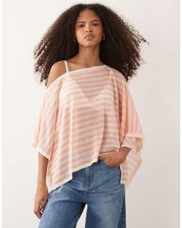 ASOS - Fine Knit Sheer Poncho - Lyst