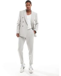 ASOS - Tapered Wool Blend Suit Trousers - Lyst