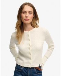 Superdry - – leichte basic-strickjacke - Lyst