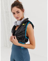 ASOS 4505 Interchangeable Run Bag With Packable Hooded Gilet - Blue