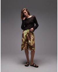ASOS - Linen Blend Wrap Front Bermuda Shorts - Lyst