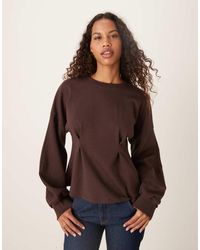 ASOS - Interlock Sweat With Peplum Waist - Lyst