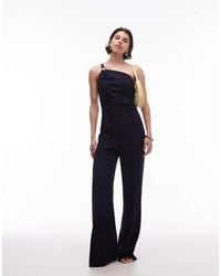 Mango - One Shoulder Jumpsuit With Ring Detail - Lyst