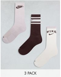 Nike - Nike - everyday cushioned plus - confezione da 3 paia di calzini ammortizzanti multicolore - Lyst