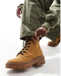 Stradivarius - Bottines plates chunky en imitation daim - Lyst