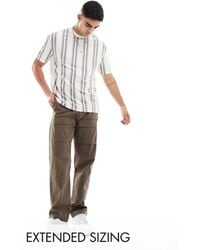 ASOS - – locker geschnittenes t-shirt mit längsstreifen - Lyst