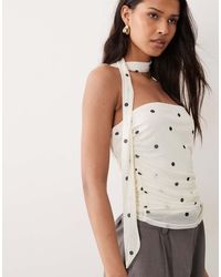 Jdy - Bandeau Top With Scarf Detail - Lyst