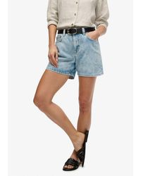 Superdry - & Co Mid Rise Denim Shorts - Lyst