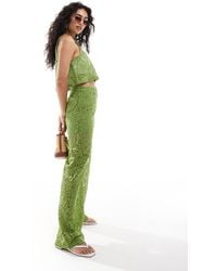 Object - Wide Leg Lace Trouser Co-Ord - Lyst