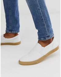 ASOS Scarpe di tela easy-on bianche con suola - Bianco