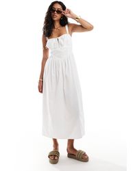 River Island - – midikleid aus popeline - Lyst