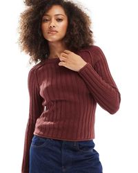 Pull&Bear - Ribbed Knit Sweater - Lyst