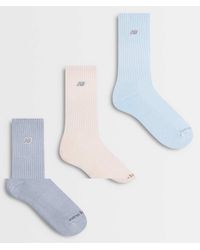 New Balance - Patch Logo Seasonal Midcalf Socks 3 Pack - Lyst