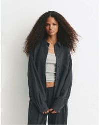 Pull&Bear - Overhemd Met Lange Mouwen En Zak - Lyst