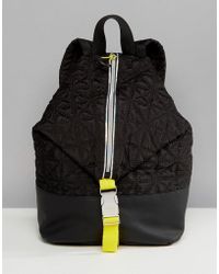 Fiorelli Sport Quilted Zip Detail Backpack In Black