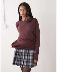 Weekday - Open Back Long Sleeve Top - Lyst