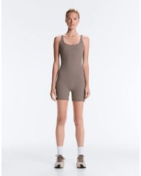Oysho - Comfortlux Gingham Short Jumpsuit - Lyst