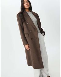 Stradivarius - Long Double-breasted Coat - Lyst