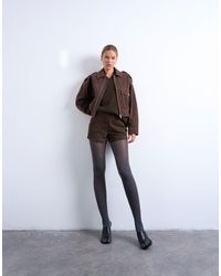 TOPSHOP - – mini-shorts aus echtem wildleder - Lyst