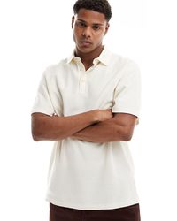 ASOS - Relaxed Fit Waffle Polo Shirt - Lyst
