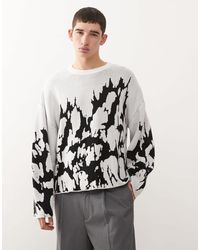 Weekday - Oversized Jumper With Graphic Jacquard - Lyst