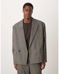 ASOS - Extreem Oversized Colbert Met Visgraatmotief - Lyst