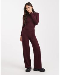 Miss Selfridge - Sculpted Wide Leg Pants - Lyst