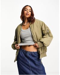 Pimkie - Giacca bomber oversize muschio - Lyst